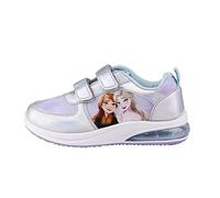 Zapatillas de Frozen - Color Azul - Talla 32 - Cierre de Velcro - Zapatillas Deportivas Infantiles con Suela PVC y Luces - Estampado Elsa y Anna - Producto Original Diseñado en España