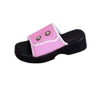 Zapatillas de fútbol para mujer, suela gruesa, puntera cerrada, ligeras, para exteriores, Pink, 39 EU