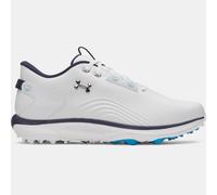 Zapatillas de golf Under Armour Drive Fade 2 Spikeless para hombre Blanco / Blanco / Metalico Plata 40