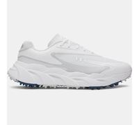 Zapatillas de golf Under Armour Halo Hybrid Spikeless para hombre Blanco / Blanco / Metalico Plata 42.5