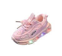 Zapatillas de goma con purpurina para bebés y recién nacidos, zapatos de goma suave para caminar, ligeros, huecos, transpirables, zapatos para caminar para niños y niñas, Pink, 22 EU