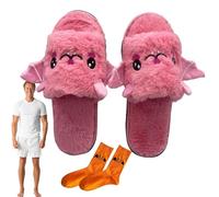 Zapatillas De Halloween Borrosas,Zapatos De Dormitorio Calientes De Peluche Con Calcetines | Zapatillas De Dormitorio De Felpa, Zapatillas De Interior, Toboganes De Felpa Para Mujeres, Zapatillas De