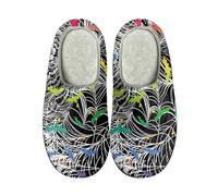 Zapatillas de Halloween para mujer, cómodas, suaves, cómodas, cálidas, para el hogar, antideslizantes, cómodas, para interiores y exteriores, verde, 47 EU