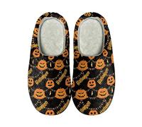 Zapatillas de Halloween para mujer, cómodas, suaves, cómodas, cálidas, para el hogar, antideslizantes, cómodas, para interiores y exteriores, amarillo, 47 EU
