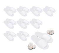 Zapatillas de Hotel,Pantuflas Invitados,10 pares Zapatillas de Casa,Zapatillas Desechables Antideslizantes,Pantuflas para Mujer y Hombre,para SPA Invitados a la Fiesta y Viaje Blanco (Dedos Abiertos)