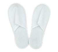 Zapatillas de Hotel para Huéspedes Desechables y Cómodas Pantuflas de Franela para Mujer (White, One Size) #4217