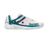 Kempa Wing 2.0 Zapatillas de Balonmano para Mujer, Blanco/Cian/Violeta, 39 EU