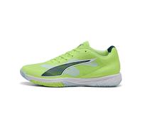 PUMA Accelerate Turbo 4, Zapato de Tribunal Interior Unisex Adulto, Fizzy Light Green Terrain White Silver, 47 EU