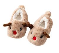 Zapatillas de invierno de felpa para niños, zapatillas mullidas para guardería, zapatos antideslizantes para niños, zapatos de invierno cálidos, a, 18 EU