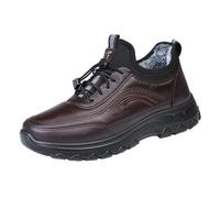 Zapatillas de invierno para hombre, con forro de felpa para mantener el calor, impermeables, para caminar, para exteriores, cómodas, con soporte de arco, antideslizantes, para fascitis plantar para