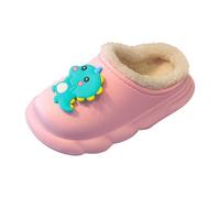 Zapatillas de Invierno para niñas con Suela diseño de Animados Uso Interior y Exterior Calzado Infantil cómodo y cálido (Red, 28 Little Child)