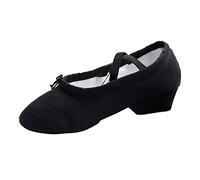 Zapatillas de invierno para niños, lona para mujeres, zapatos de entrenamiento con suela suave, zapatos de ballet, sandalias de danza casuales, zapatos de tacón de aguja sexy noche, Le Noir, 41 EU
