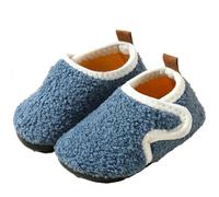 Zapatillas de lana polar para bebés de invierno cálidas zapatillas antideslizantes para niños Sherpa para niños con suela antideslizante para casa zapatillas de interior para niños niñas 0-4 años