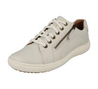 Clarks Nalle Lace, Zapatillas de Gimnasia Mujer, White Leather, 42 EU