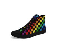 Zapatillas de lona de caña alta personalizadas, estampadas, estampadas y lisas, zapatos casuales con cordones, personalizados por solicitud, Suela negra estilo 9, 47 EU