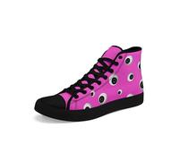 Zapatillas de lona de caña alta personalizadas, estampadas, estampadas y lisas, zapatos casuales con cordones, personalizados por solicitud, Suela negra estilo 7, 36 2/3 EU