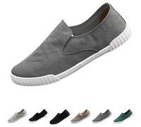 Zapatillas de lona para hombre con cordones, mocasines clásicos, ligeros, transpirables, informales, informales, informales, informales, sencillos y cómodos, para caminar, Z1, gris., 42 EU