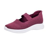 Zapatillas de malla de punto para mujer, ligeras, con cojín de aire, transpirables, ortopédicas, deportivas, para correr, caminar, boca poco profunda, comodidad diaria, calzado casual, zapatos de
