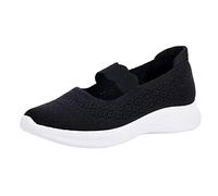 Zapatillas de malla de punto para mujer, ligeras, con cojín de aire, transpirables, ortopédicas, deportivas, para correr, caminar, boca poco profunda, comodidad diaria, calzado casual, zapatos de