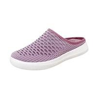 Zapatillas de malla ligera para hombre, zapatillas de ocio, zapatillas para caminar, zapatillas ligeras y transpirables, pantuflas traseras, abiertas, zapatillas de deporte, suela plana, Rosa., 40 EU