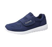 Zapatillas de malla para hombre, ligeras, zapatillas de paseo transpirables, deportivas, deportivas, deportivas, cómodas, de malla, Slip on Shoes Tenis Jogging Athletismo al aire libre, azul, 43 EU