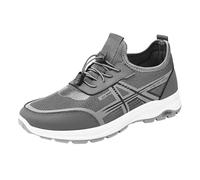 Zapatillas de malla para hombre, suela suave, cómodas, transpirables, informales, ligeras, antideslizantes, para la escuela, a la moda, sin cordones, deportivas, cómodas, gris, 42 1/3 EU
