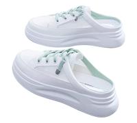Zapatillas de malla para mujer, ligeras, transpirables, cómodas, con cojín de aire, informales, de ajuste ancho, para pies hinchados, fascitis plantar, Green, 37/3