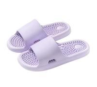 Zapatillas de masaje de acupresión, sandalias terapéuticas de reflexología para pies, masaje acupunto, shiatsu, alivio del dolor del arco, zapatos de masaje antideslizantes para bañera ducha, morado