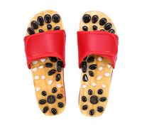 Zapatillas de masaje de pies, reflexología Naturopatía Acupuntura Cuidado de la salud Zapatos de masaje para mujeres Hombres(38(CN)-rojo)