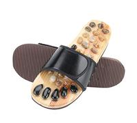 Zapatillas de masaje de pies, sandalias de acupuntura de piedra de guijarro pies Relax zapatos estera relajante reflexología herramientas de masaje cuidado de la salud para(39-40)