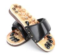 Zapatillas de masaje de pies, sandalias de acupuntura de piedra de guijarro pies Relax zapatos estera relajante reflexología herramientas de masaje cuidado de la salud para(39-40)