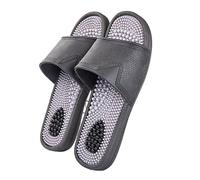 Zapatillas De Masaje Para Fascitis Plantar Sandalias De Acupresión Para Pies Hombre Mujer Zapatos Antideslizantes Para Ducha Del Baño De Pareja En Casa Mejorar Circulación Sanguínea ( Color : Black/Gr