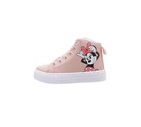 Zapatillas de Minnie Mouse - Color Rosa - Talla 29 - Cierre de Cordones - Zapatillas Deportivas Tipo Bota con Suela PVC - Estampado Minnie - Producto Original Diseñado en España