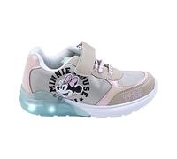 Zapatillas de Minnie Mouse - Color Rosa - Talla 31 - Cierre de Velcro y Elásticos - Zapatillas Deportivas Infantiles con Suela TPR y Luces - Producto Original Diseñado en España