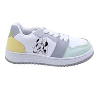 Zapatillas de Minnie Mouse y Daisy - Color Blanco - Talla 35 - Cierre con Elásticos - Zapatillas Deportivas Infantiles Bajas con Suela PVC - Producto Original Diseñado en España