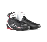 Zapatillas de Moto Alpinestars Faster-3 Rideknit Negro/Blanco/Rojo48 Negro,Blanco,Rojo