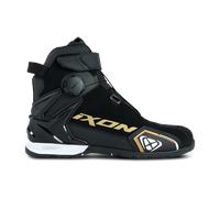 Ixon Bull 2 Zapatos impermeables para motociclismo para mujer, negro-blanco-oro, tamaño 39