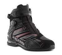 Ixon Bull 2 WP Ultra Zapatos de moto impermeables, negro-rojo, tamaño 46 para Hombres