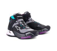 Zapatillas de Moto para Mujer Alpinestars CR-X Drystar Negro/Gris/Ciruela/Cerceta40 Negro,Gris,Ciruela,Cerceta