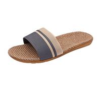 Zapatillas de mujer a la moda y minimalistas, nuevos amantes del lino, ligeras, cómodas y antideslizantes, zapatos de playa en verano