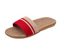 Zapatillas de mujer a la moda y minimalistas, nuevos amantes del lino, ligeras, cómodas y antideslizantes, zapatos de playa en verano