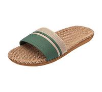 Zapatillas de mujer a la moda y minimalistas, nuevos amantes del lino, ligeras, cómodas y antideslizantes, zapatos de playa en verano Regalos Cocina Mujer