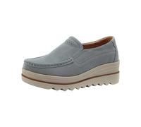 Zapatillas de mujer con plataforma negra - zapatos de interior para mujer, 38 suela clara, zapatos informales, zapatos lisos mocasines de color liso, zapatos para exteriores, zapatos deportivos