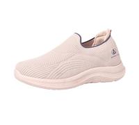 Zapatillas de mujer de gran tamaño, zapatos de mujer Slip on - Zapatos Slip-on cómodos y fáciles de poner, zapatillas amplias para caminar y relajarse, zapatillas flexibles y ocio al aire libre, rosa