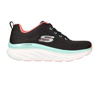 Skechers D'lux Walker 149368, Zapatillas Mujer, Black Mesh Mint Trim, 36 EU