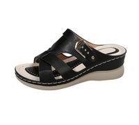 Zapatillas De Mujer Verano Casa Deportivas Piscina Sandalias De Mujer Verano con TacóN CuñA Y Exteriores, OrtopéDicas, Playa, Gruesa, CóModas, Zuecos Comodas Playa (Black, 43)