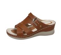 Zapatillas De Mujer Verano Casa Deportivas Piscina Sandalias De Mujer Verano con TacóN CuñA Y Exteriores, OrtopéDicas, Playa, Gruesa, CóModas, Zuecos Comodas Playa (Brown, 43)