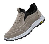 Zapatillas de ocio para hombre, antideslizantes, antideslizantes, sin cordones, para caminar, ligeras, de verano, para correr, zapatillas de deporte amortiguadas, marrón, 39 EU