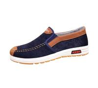 Zapatillas de ocio para hombre, zapatillas de lona, sin cordones, antideslizantes, ligeras, suela suave, zapatillas de deporte al aire libre, azul, 39 EU