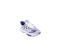Skechers Viper Court Rally, Zapatillas Mujer, Piel Blanca y Malla Morada, 41 EU